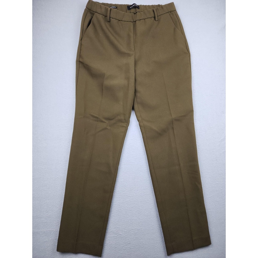 Talbots Olive Green Straight-Leg Trousers